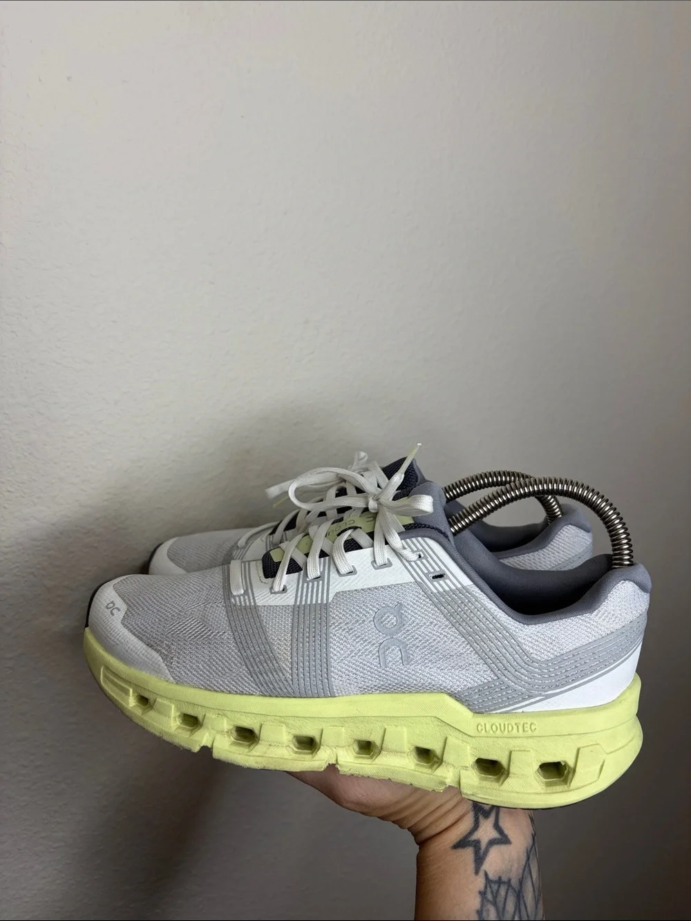 On Running | Women’s CloudGo Athletic Sneakers in Frost/Grey Size 8